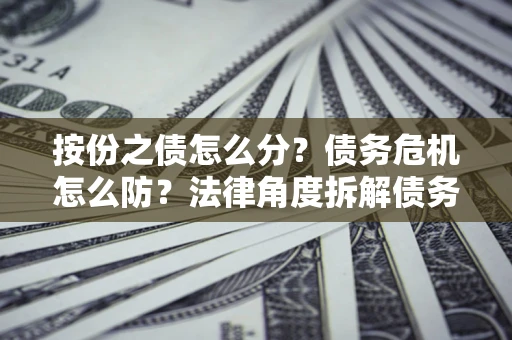 济南按份之债怎么分？债务危机怎么防？法律角度拆解债务分配与风险自保指南