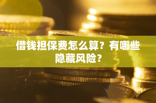 济南借钱担保费怎么算？有哪些隐藏风险？