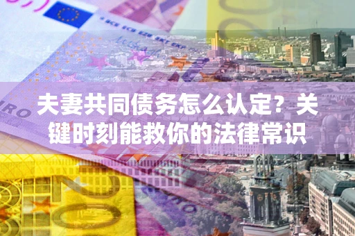 济南夫妻共同债务怎么认定？关键时刻能救你的法律常识