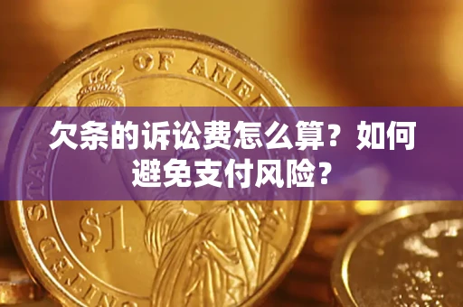 济南欠条的诉讼费怎么算？如何避免支付风险？