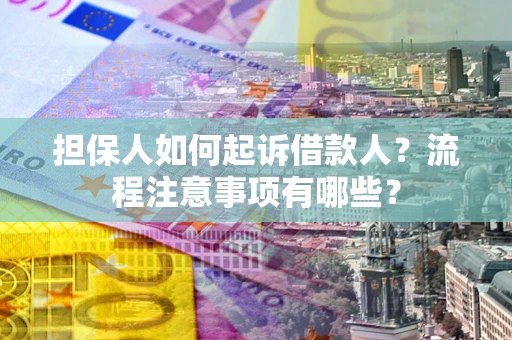 济南担保人如何起诉借款人？流程注意事项有哪些？