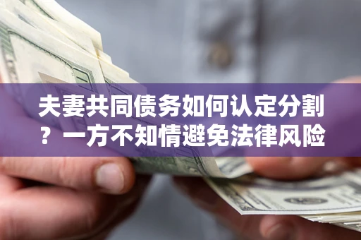 济南夫妻共同债务如何认定分割？一方不知情避免法律风险必看！